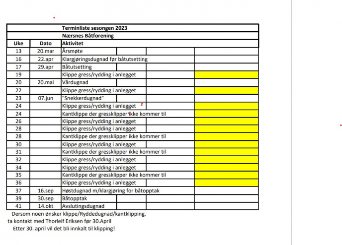 terminliste 2023