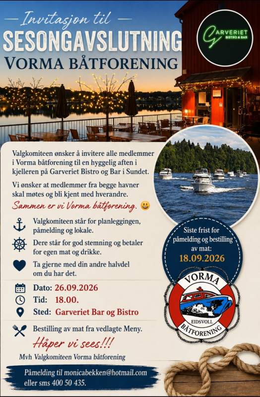 invitasjon til sesongavslutning vbf 2026